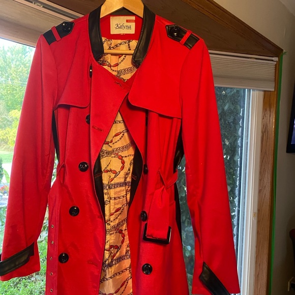 Kelyna Paris red & black coat size medium - Picture 1 of 9